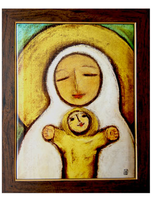 성모자 (액자에 세라믹/330*410)