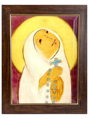 묵주 기도의 성모 (액자에 세라믹/330*410)