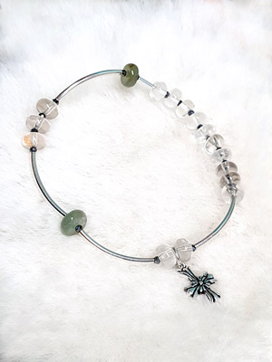 수정 토르마린 론델 묵주팔찌