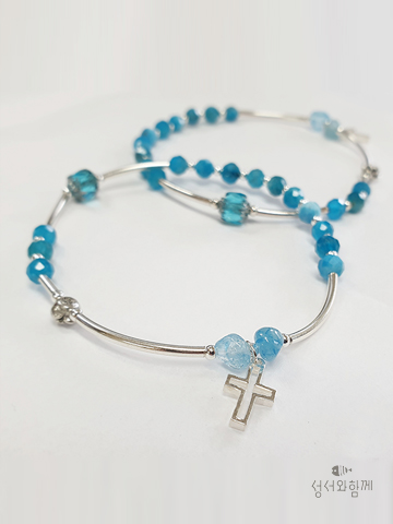 아파타이트 체코글라스 묵주팔찌