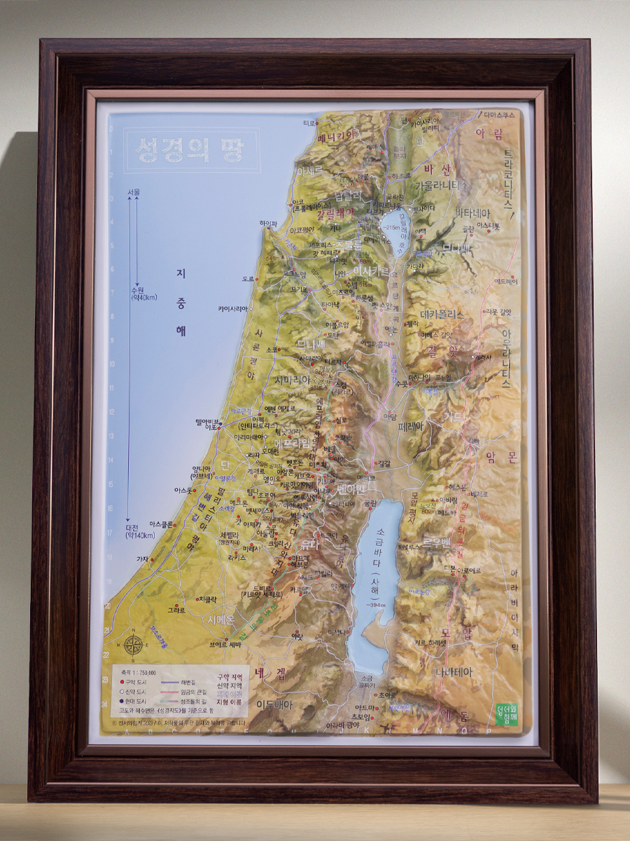 성경의 땅 입체지도(액자)